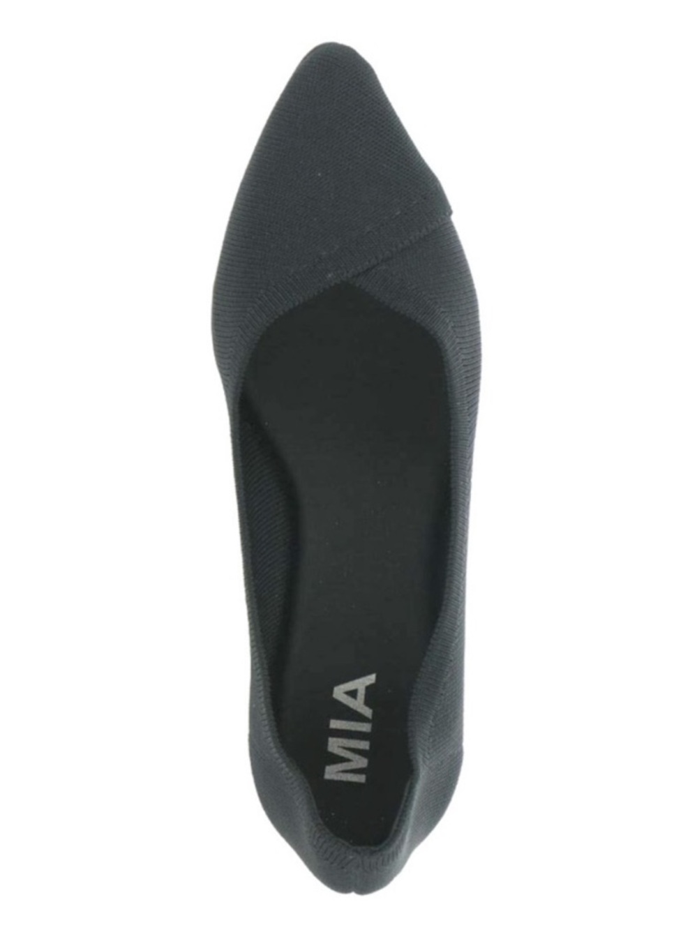 MIA Women's Black Pointed Knit Slip-On Flats size 8.5